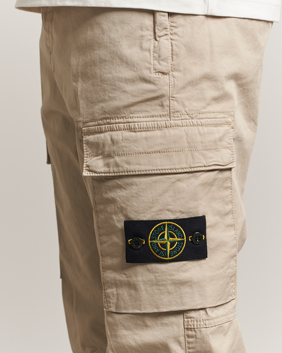 Herr | Byxor | Stone Island | Supima Cotton Stretch Cargo Trousers Desert