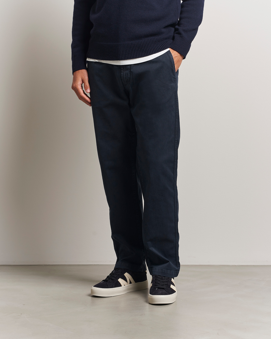 Herr | Byxor | Stone Island | Cotton Twill Stretch Chino Navy