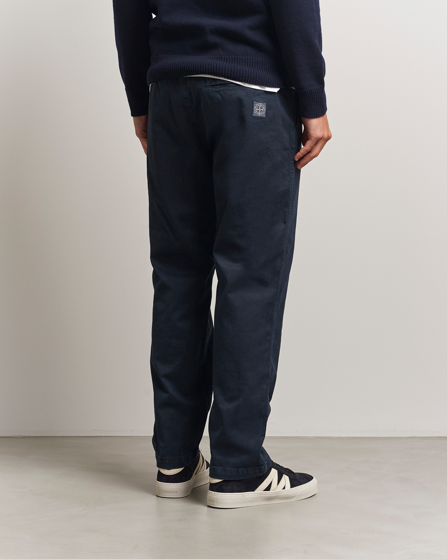 Herr | Byxor | Stone Island | Cotton Twill Stretch Chino Navy