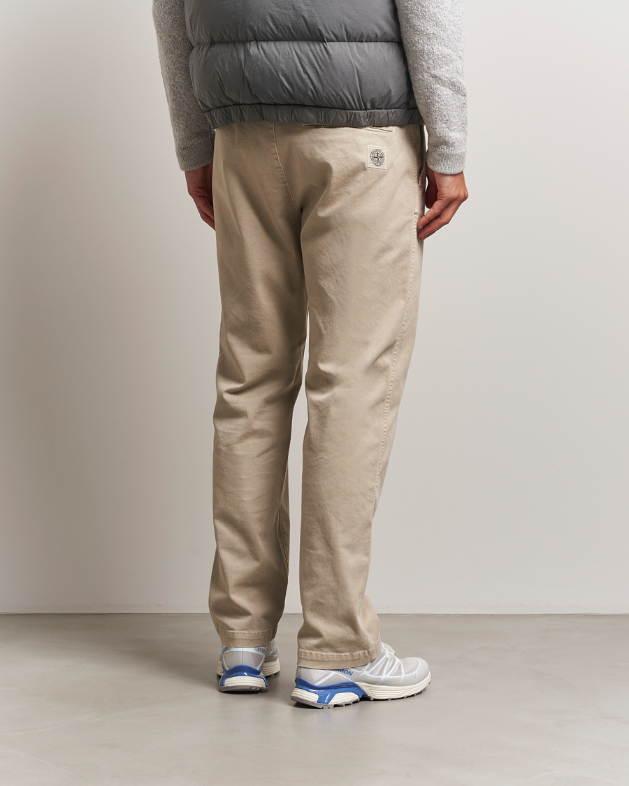 Herr | Byxor | Stone Island | Cotton Twill Stretch Chino Desert