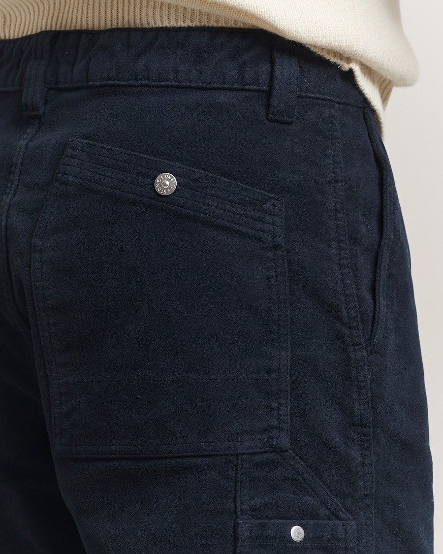 Herr | Byxor | Stone Island | Cotton Moleskin Trousers Navy
