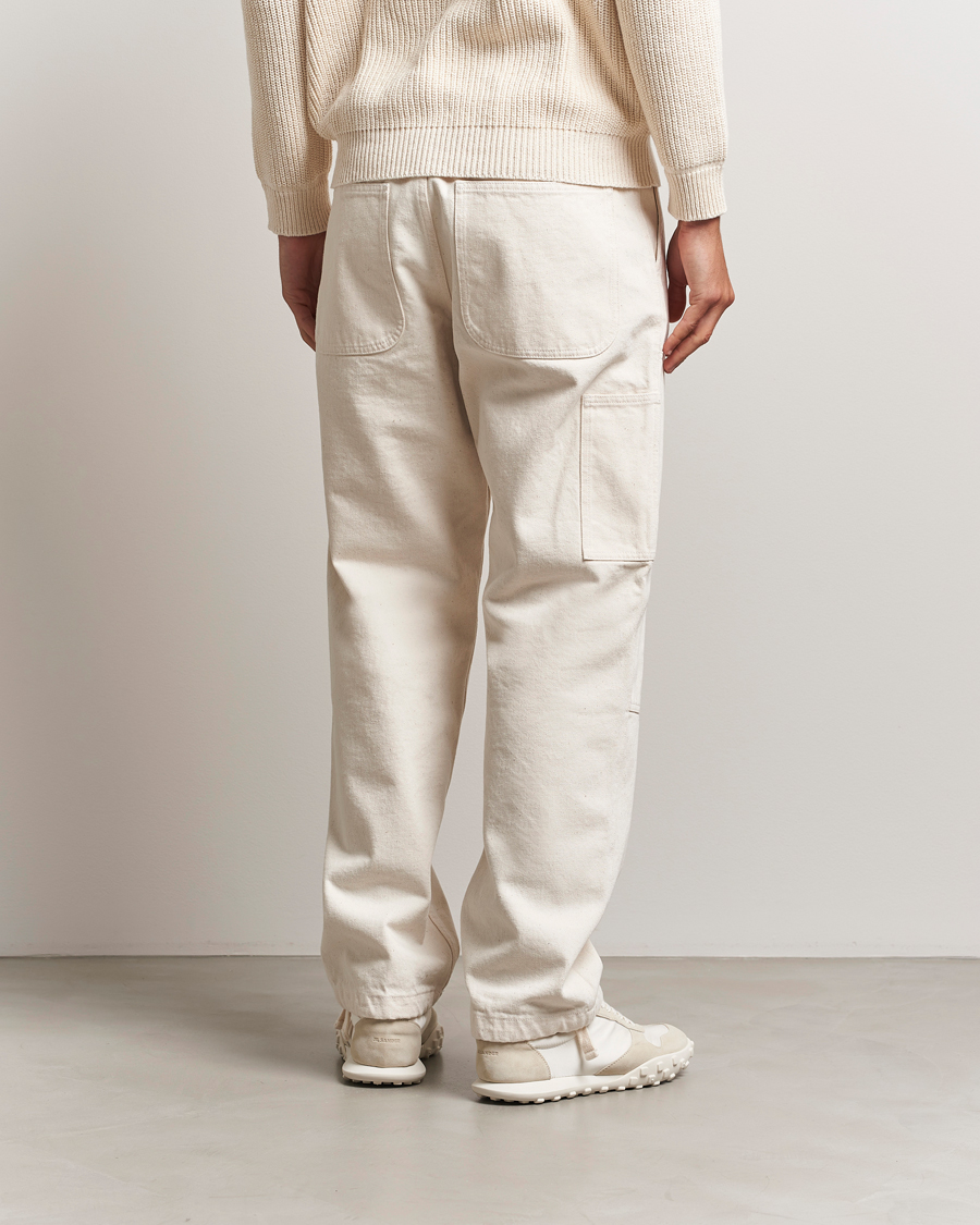 Herr | Byxor | Stone Island | RAW Washed Cotton Gabardine Trousers Ivory