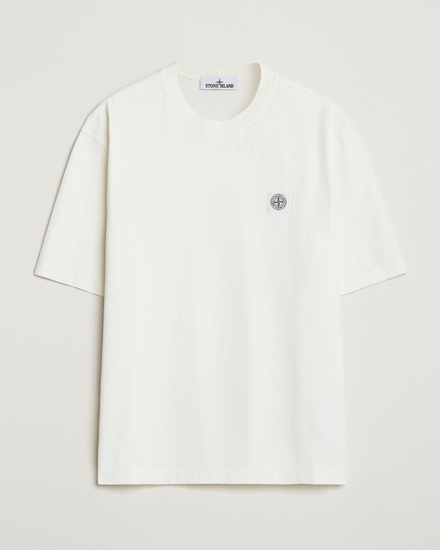 Herr | T-Shirts | Stone Island | Combed Organic Cotton T-Shirt Ivory
