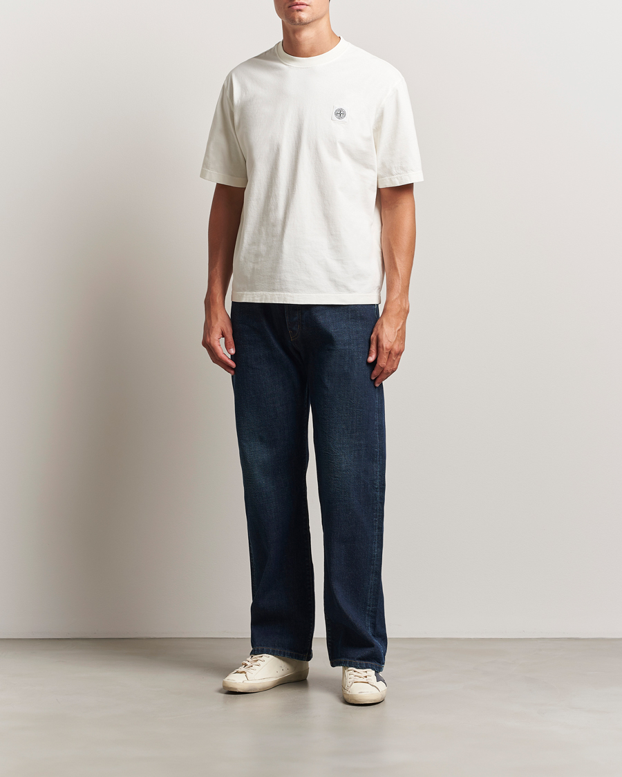 Herr | T-Shirts | Stone Island | Combed Organic Cotton T-Shirt Ivory