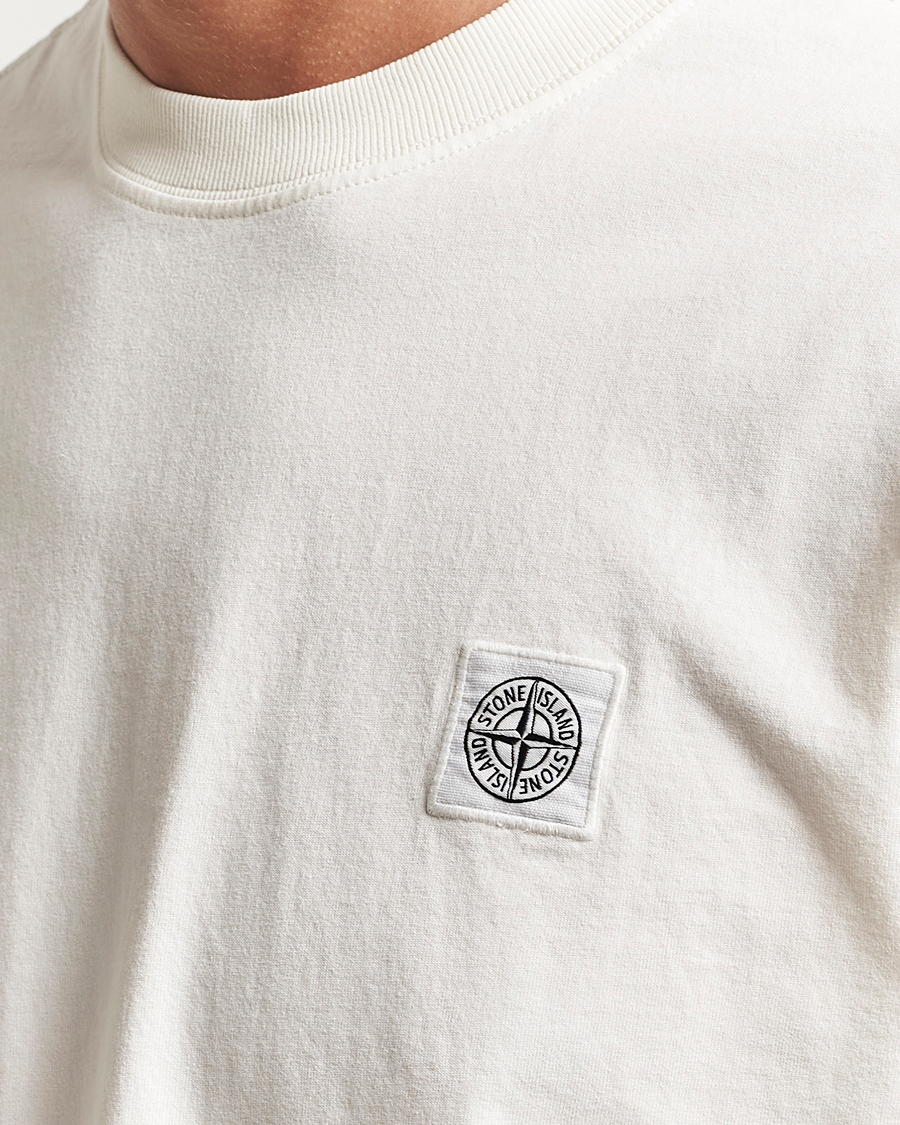 Herr | T-Shirts | Stone Island | Combed Organic Cotton T-Shirt Ivory