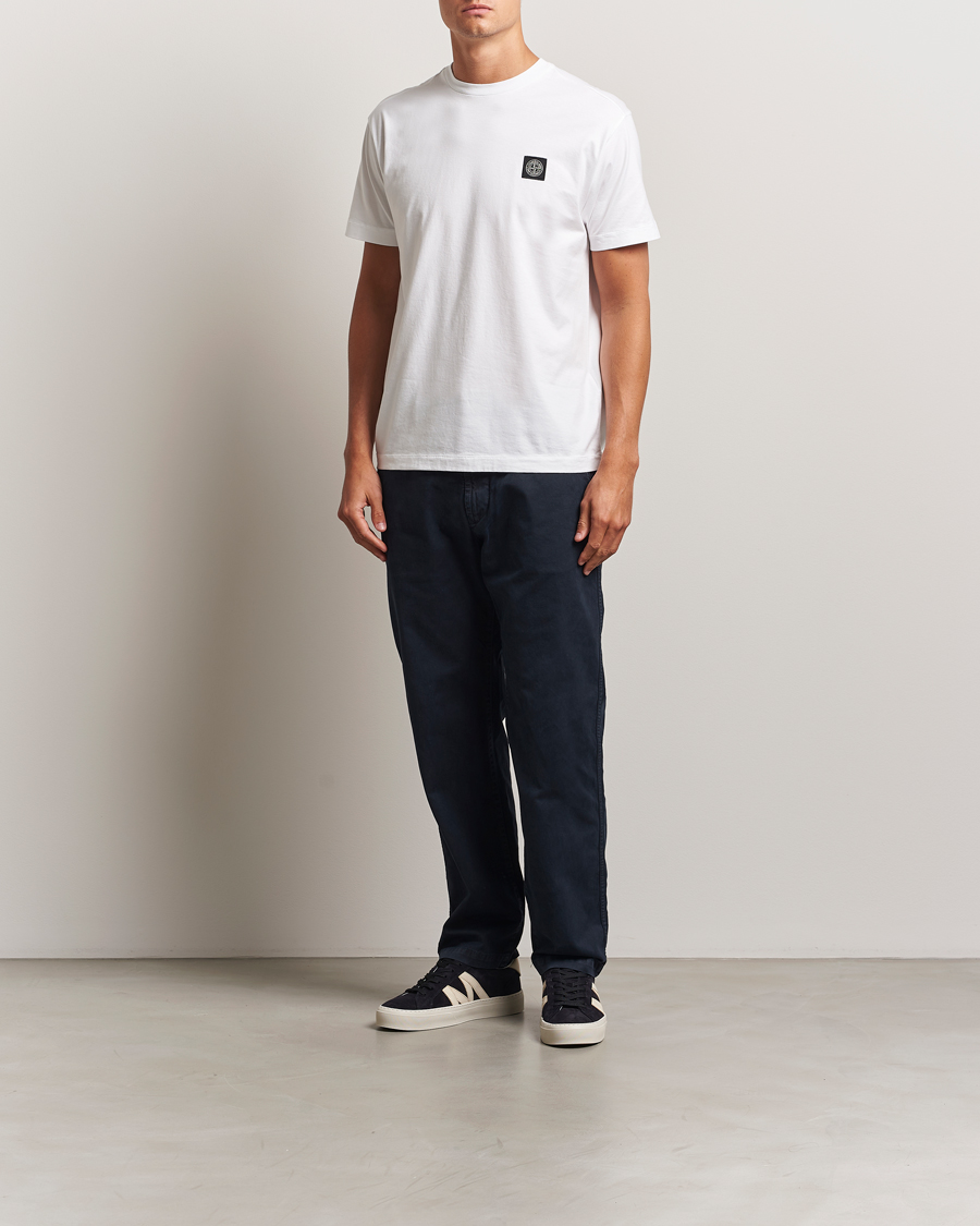 Herr | T-Shirts | Stone Island | Garment Dyed Cotton Jersey T-Shirt White