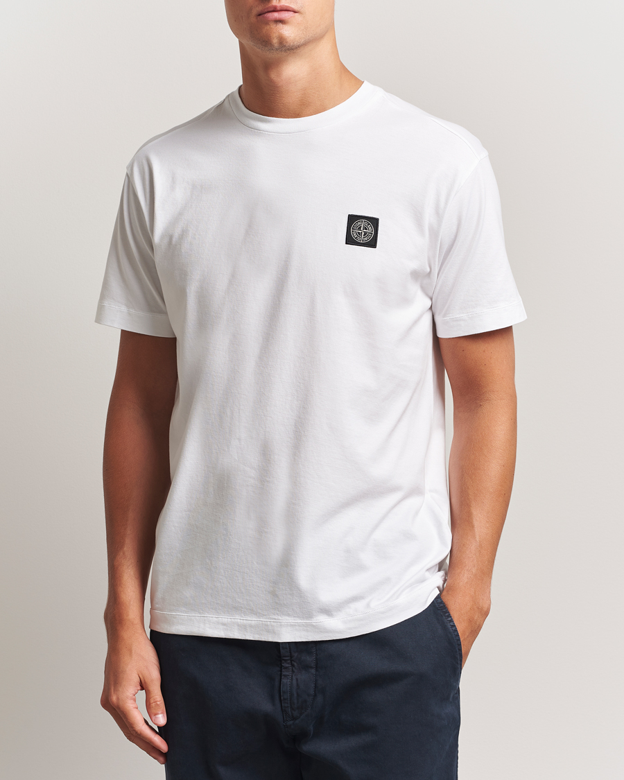 Herr | T-Shirts | Stone Island | Garment Dyed Cotton Jersey T-Shirt White