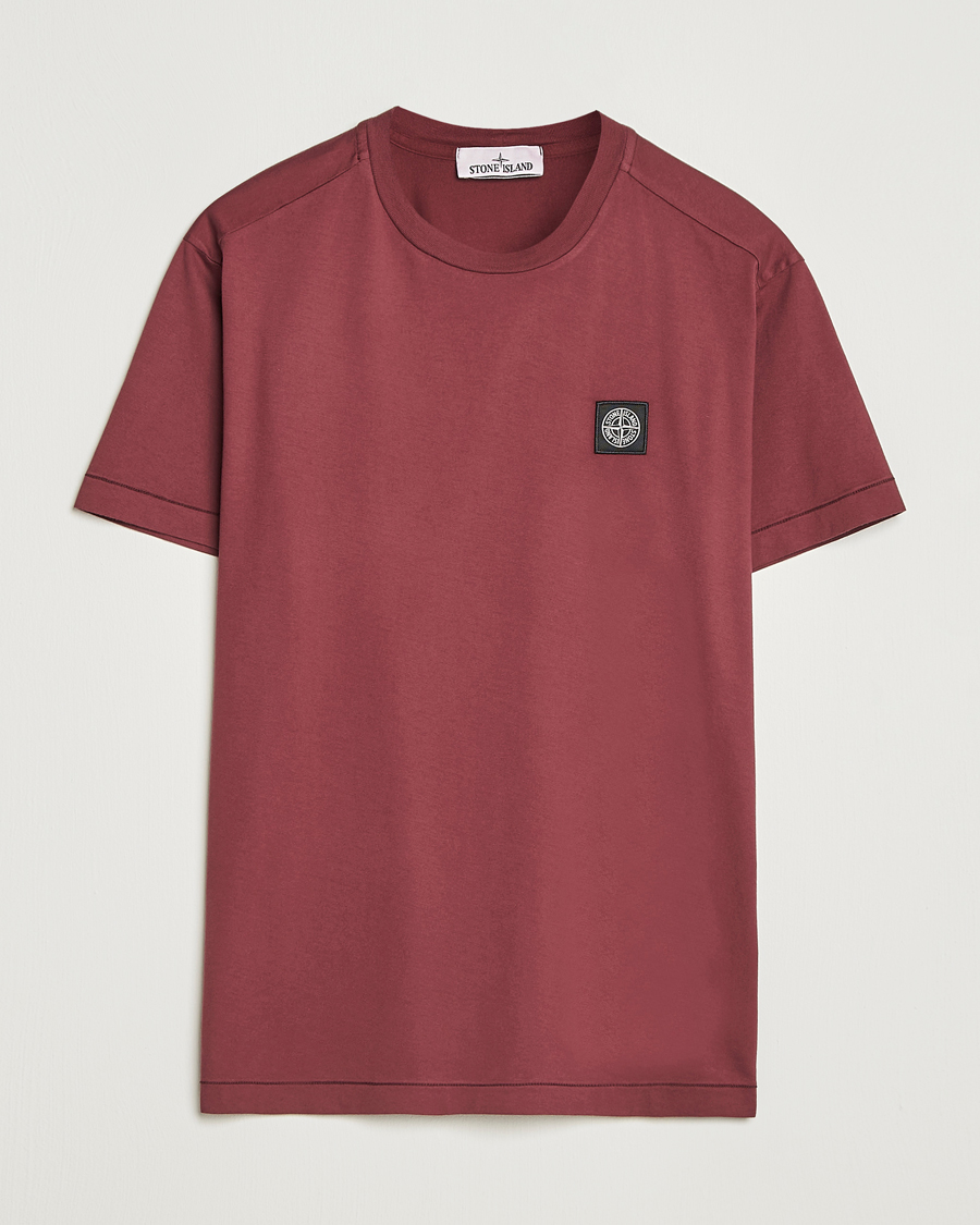 Herr | T-Shirts | Stone Island | Garment Dyed Cotton Jersey T-Shirt Burgundy
