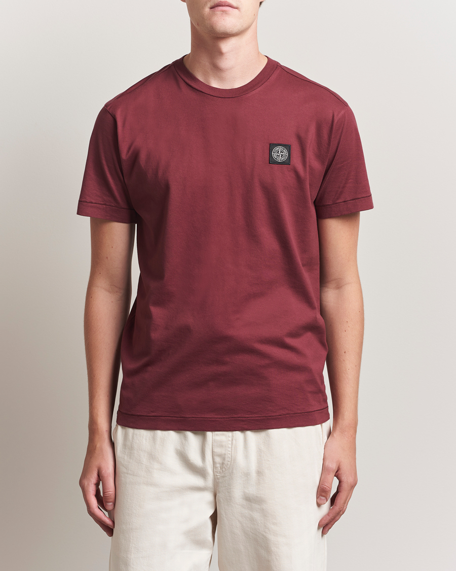 Herr | T-Shirts | Stone Island | Garment Dyed Cotton Jersey T-Shirt Burgundy
