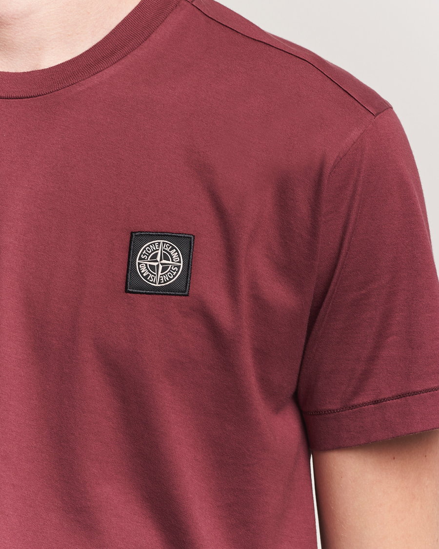 Herr | T-Shirts | Stone Island | Garment Dyed Cotton Jersey T-Shirt Burgundy
