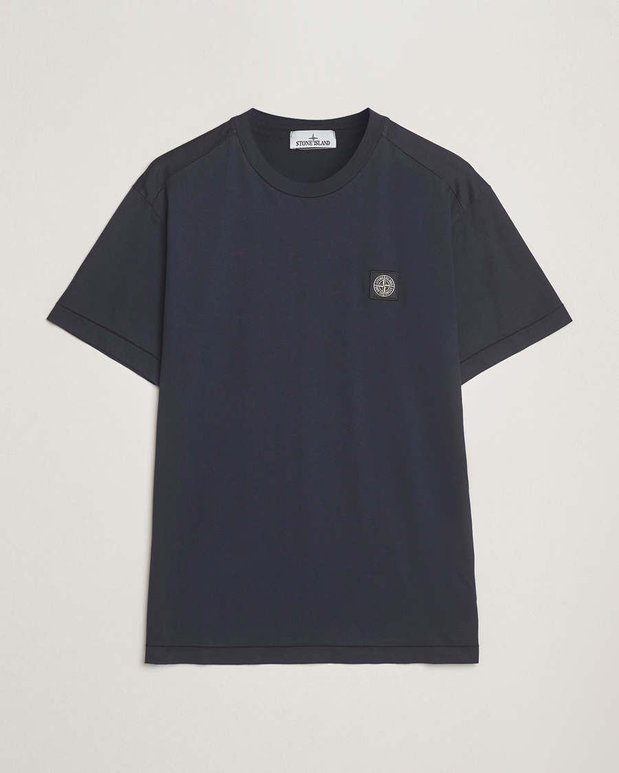 Herr | T-Shirts | Stone Island | Garment Dyed Cotton Jersey T-Shirt Navy