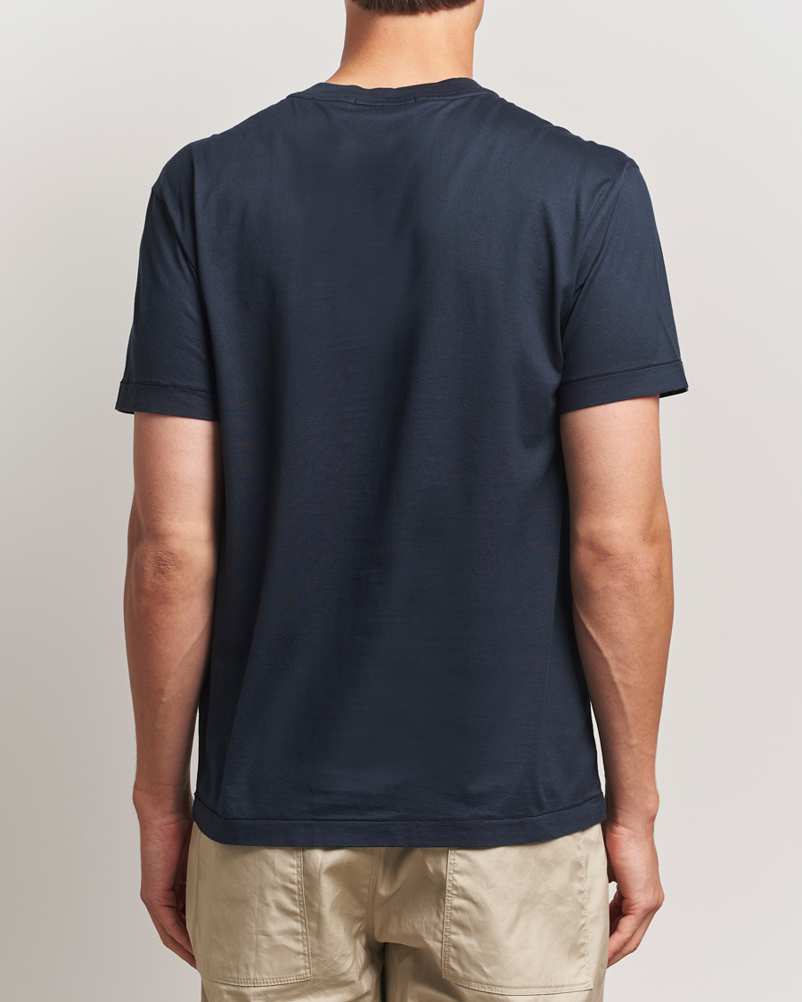 Herr | T-Shirts | Stone Island | Garment Dyed Cotton Jersey T-Shirt Navy