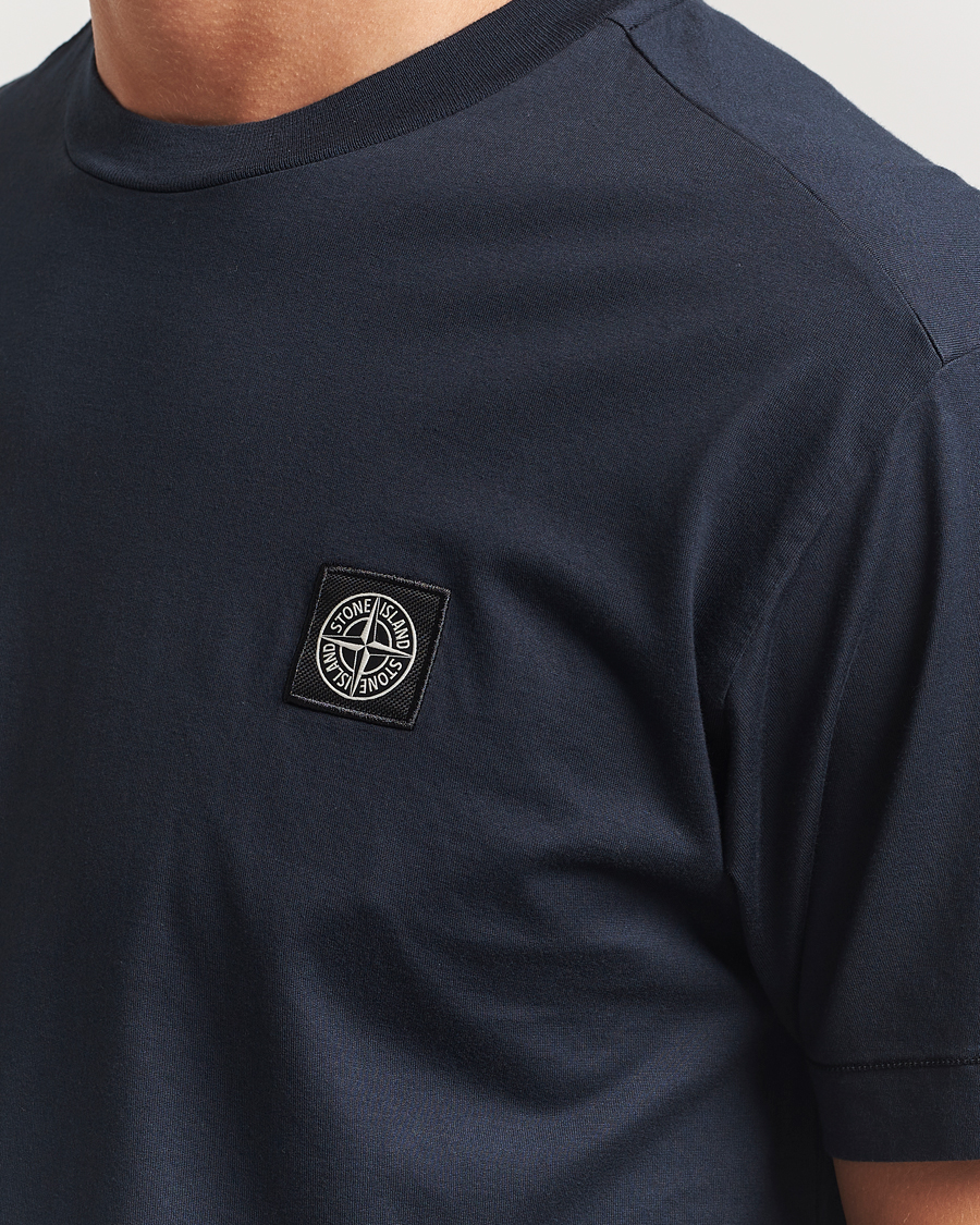 Herr | T-Shirts | Stone Island | Garment Dyed Cotton Jersey T-Shirt Navy