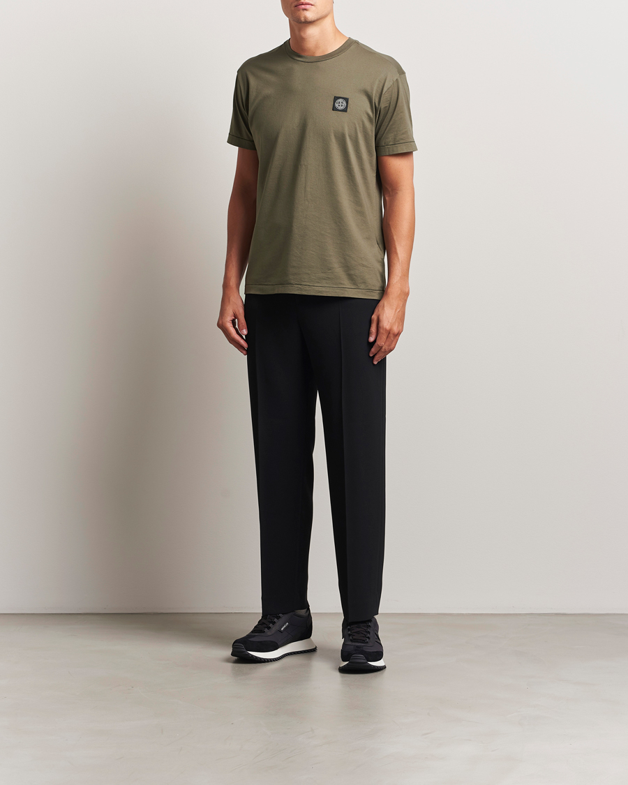 Herr | T-Shirts | Stone Island | Garment Dyed Cotton Jersey T-Shirt Military Green