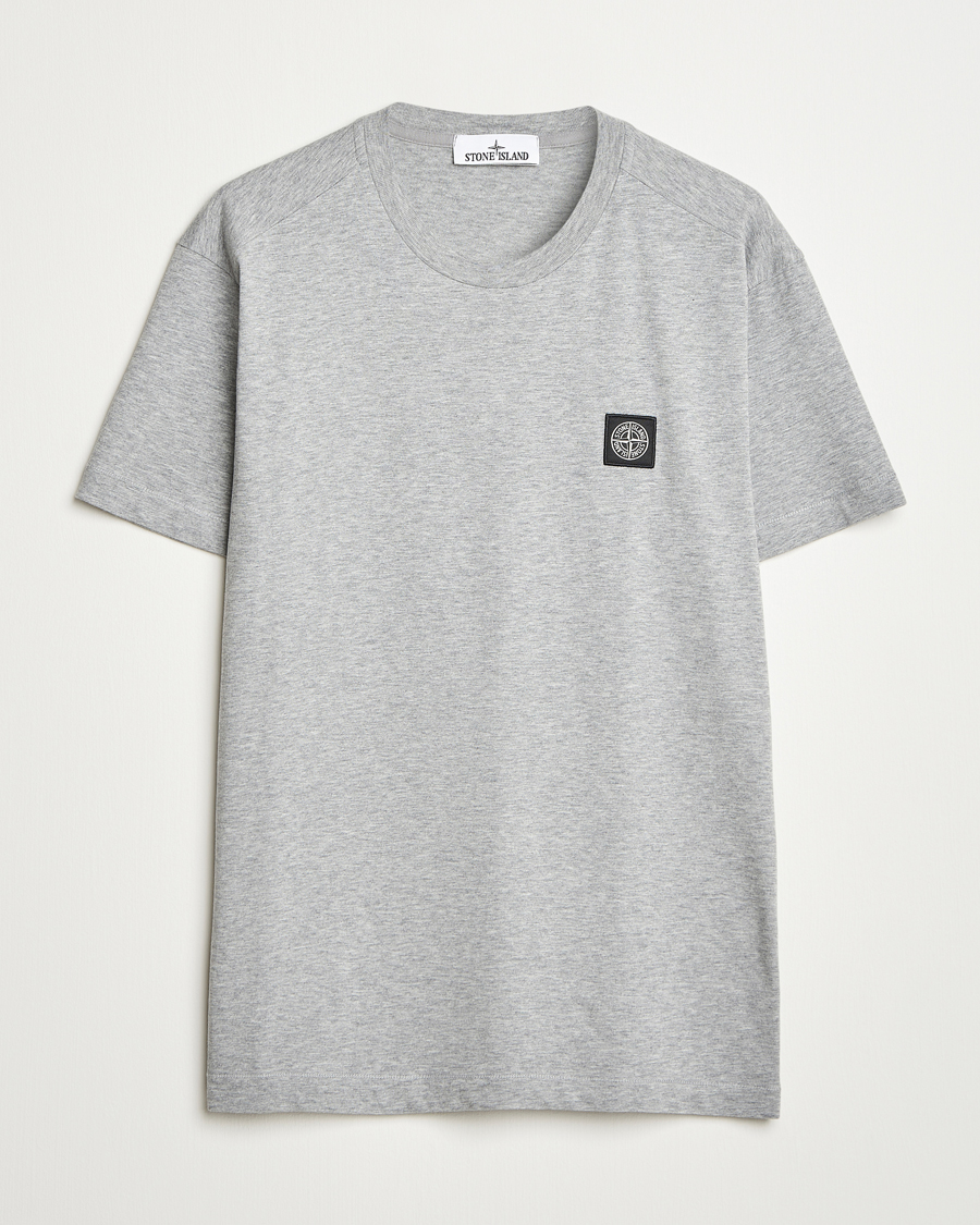 Herr | T-Shirts | Stone Island | Garment Dyed Cotton Jersey T-Shirt Grey Melange