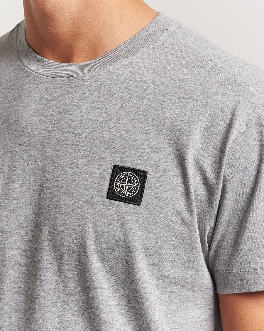 Herr | T-Shirts | Stone Island | Garment Dyed Cotton Jersey T-Shirt Grey Melange