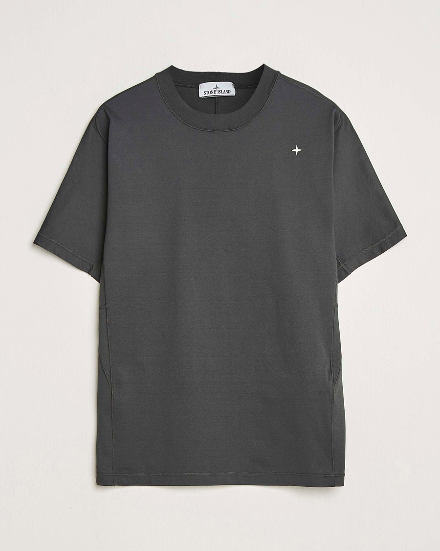 Herr | T-Shirts | Stone Island | Stellina Mercerized Cotton T-Shirt Lead Grey