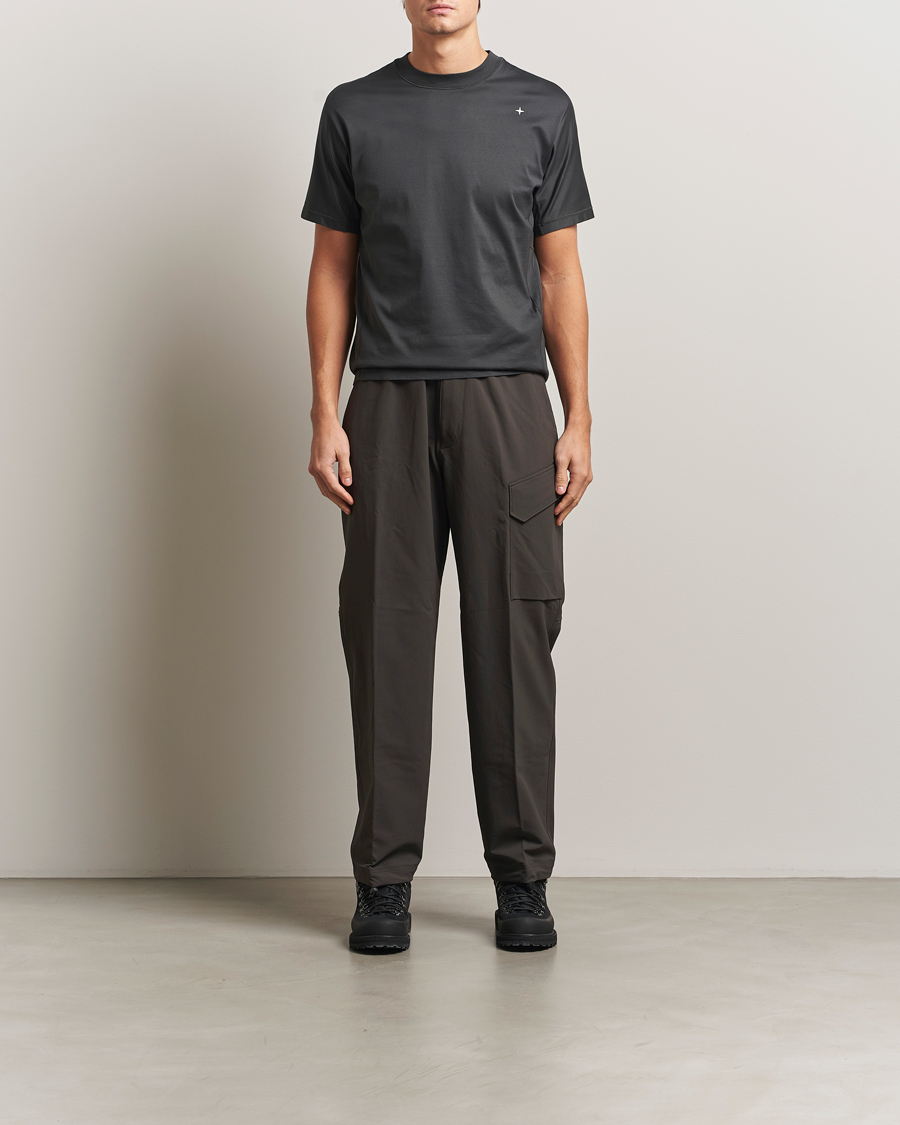 Herr | T-Shirts | Stone Island | Stellina Mercerized Cotton T-Shirt Lead Grey