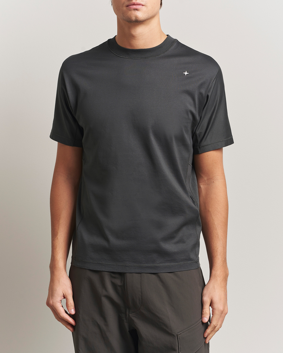 Herr | T-Shirts | Stone Island | Stellina Mercerized Cotton T-Shirt Lead Grey