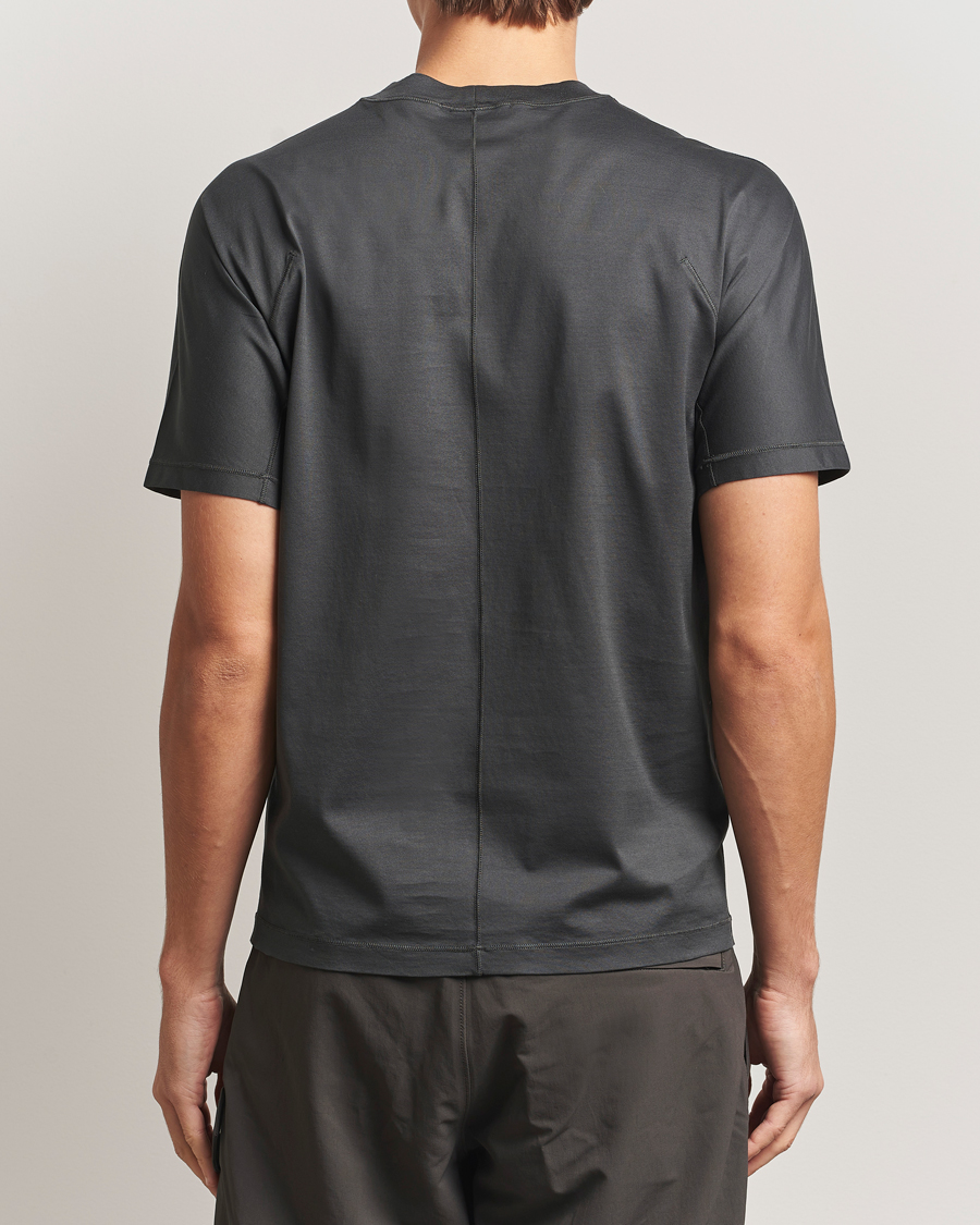 Herr | T-Shirts | Stone Island | Stellina Mercerized Cotton T-Shirt Lead Grey