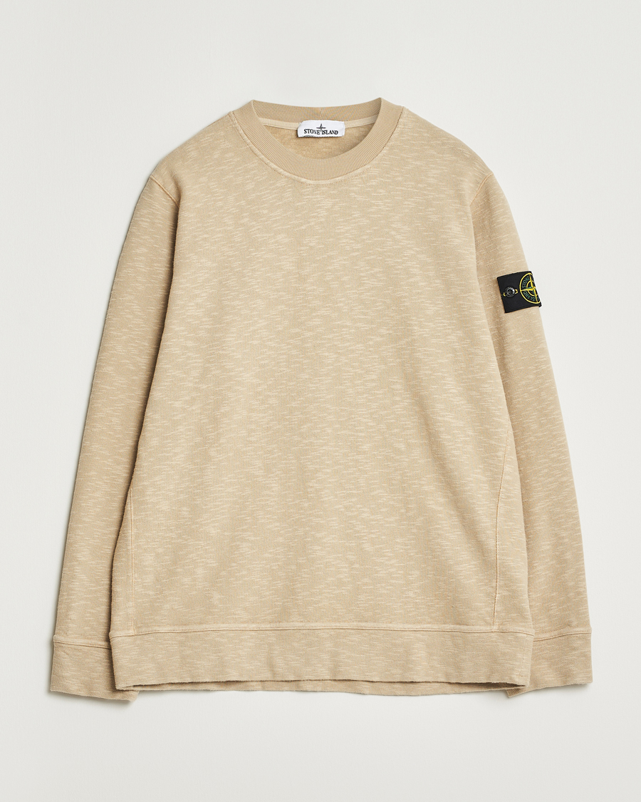 Herr | Tröjor | Stone Island | Vanisé Brushed Heavy Cotton Sweatshirt Desert