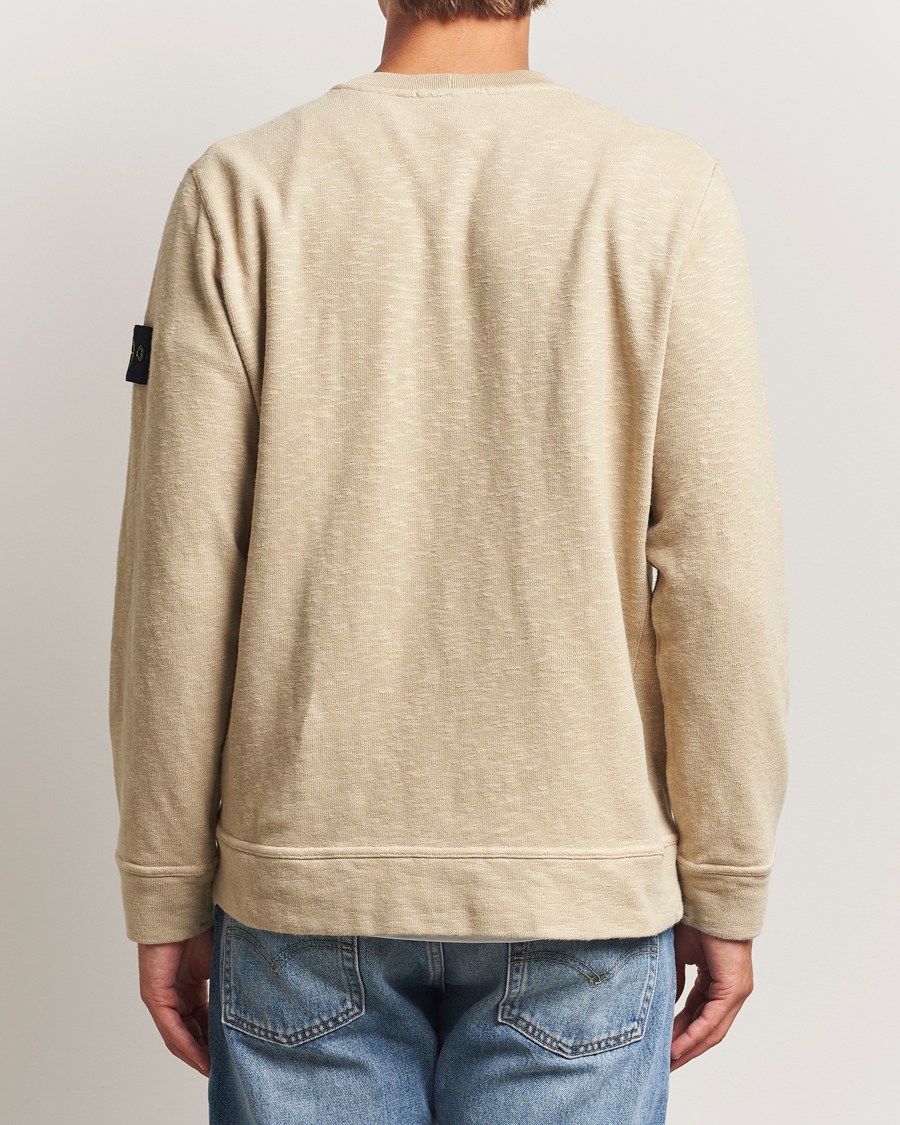 Herr | Tröjor | Stone Island | Vanisé Brushed Heavy Cotton Sweatshirt Desert