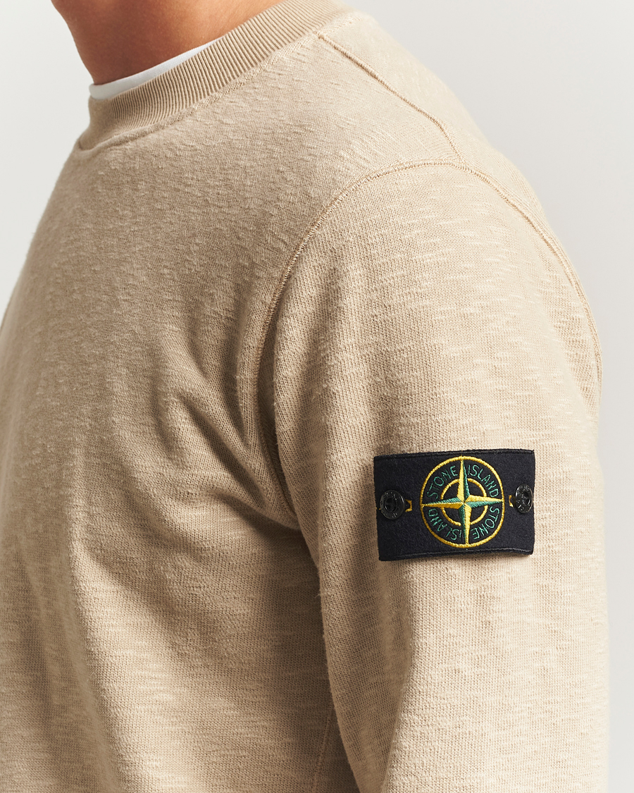 Herr | Tröjor | Stone Island | Vanisé Brushed Heavy Cotton Sweatshirt Desert