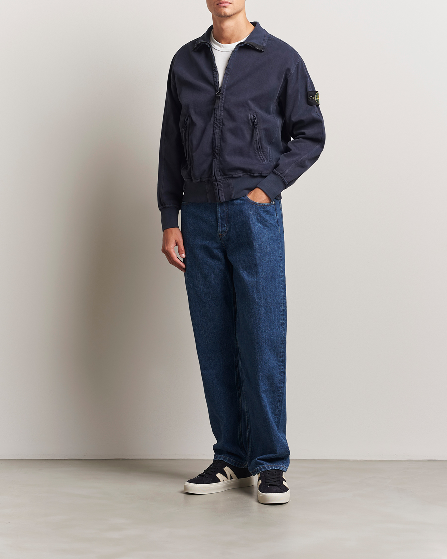 Herr | Jackor | Stone Island | Organic Panama Cotton Track Jacket Ink