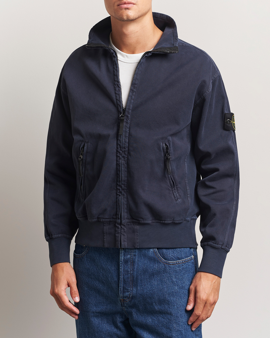 Herr | Jackor | Stone Island | Organic Panama Cotton Track Jacket Ink