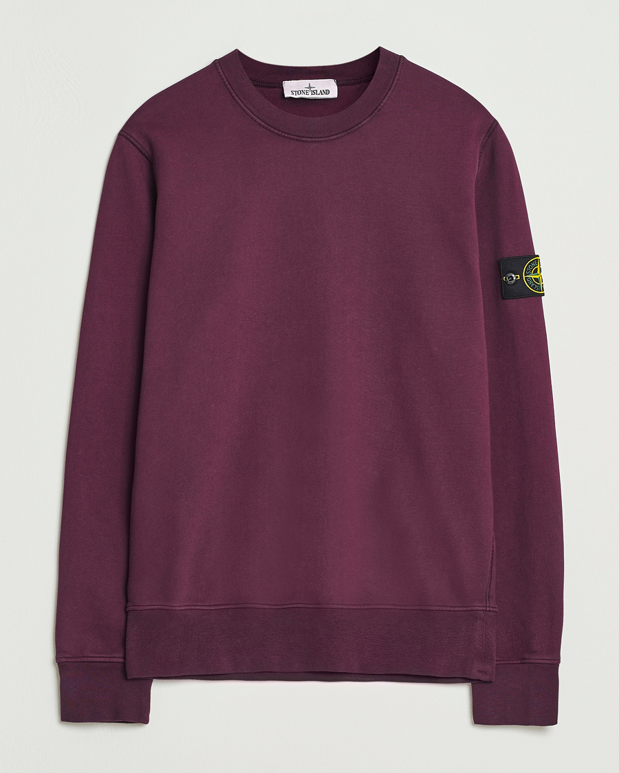 Herr | Tröjor | Stone Island | Garment Dyed Fleece Sweatshirt Amaranth