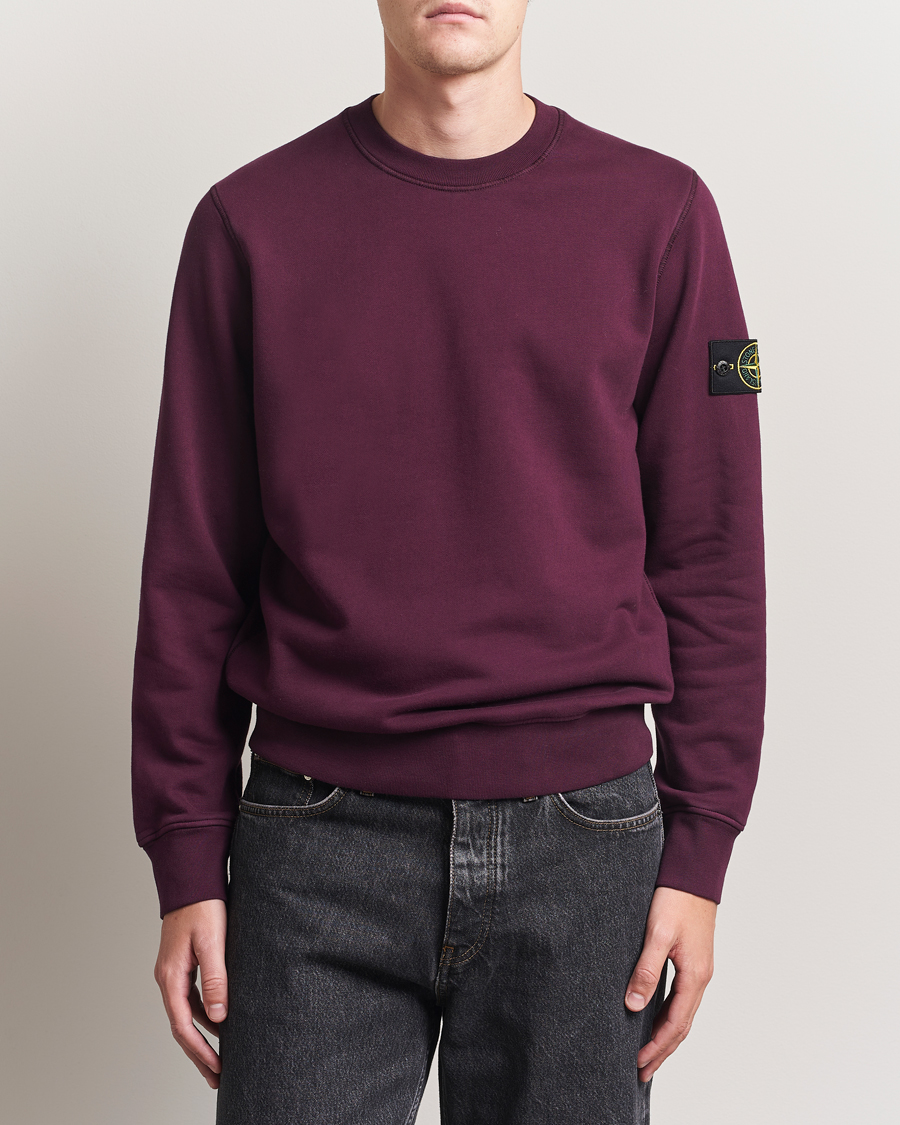 Herr | Tröjor | Stone Island | Garment Dyed Fleece Sweatshirt Amaranth