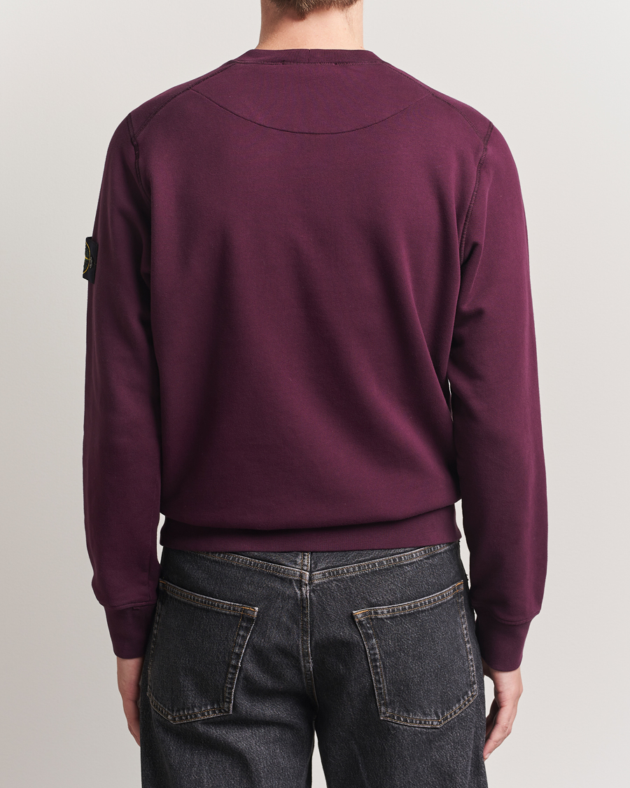 Herr | Tröjor | Stone Island | Garment Dyed Fleece Sweatshirt Amaranth