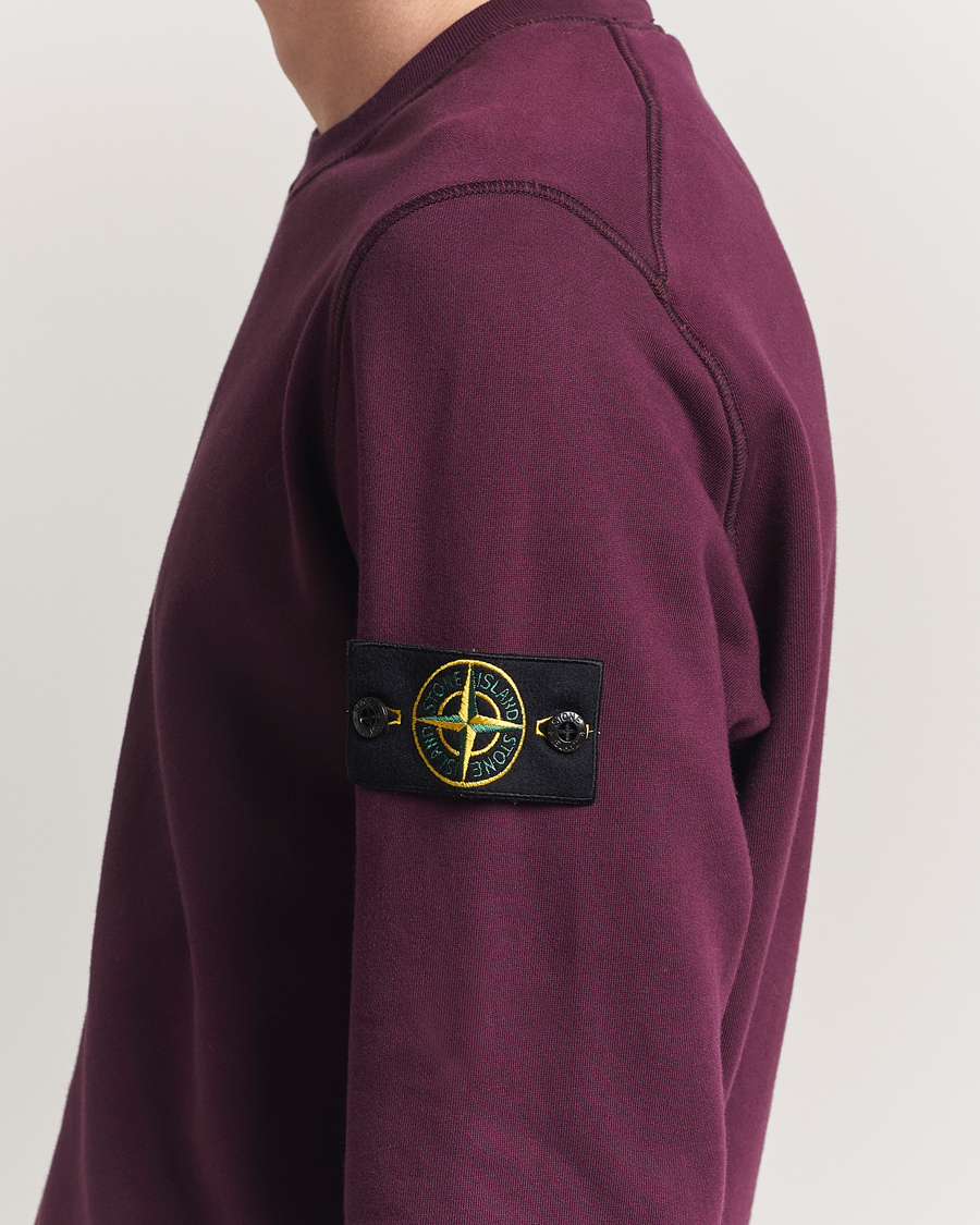 Herr | Tröjor | Stone Island | Garment Dyed Fleece Sweatshirt Amaranth
