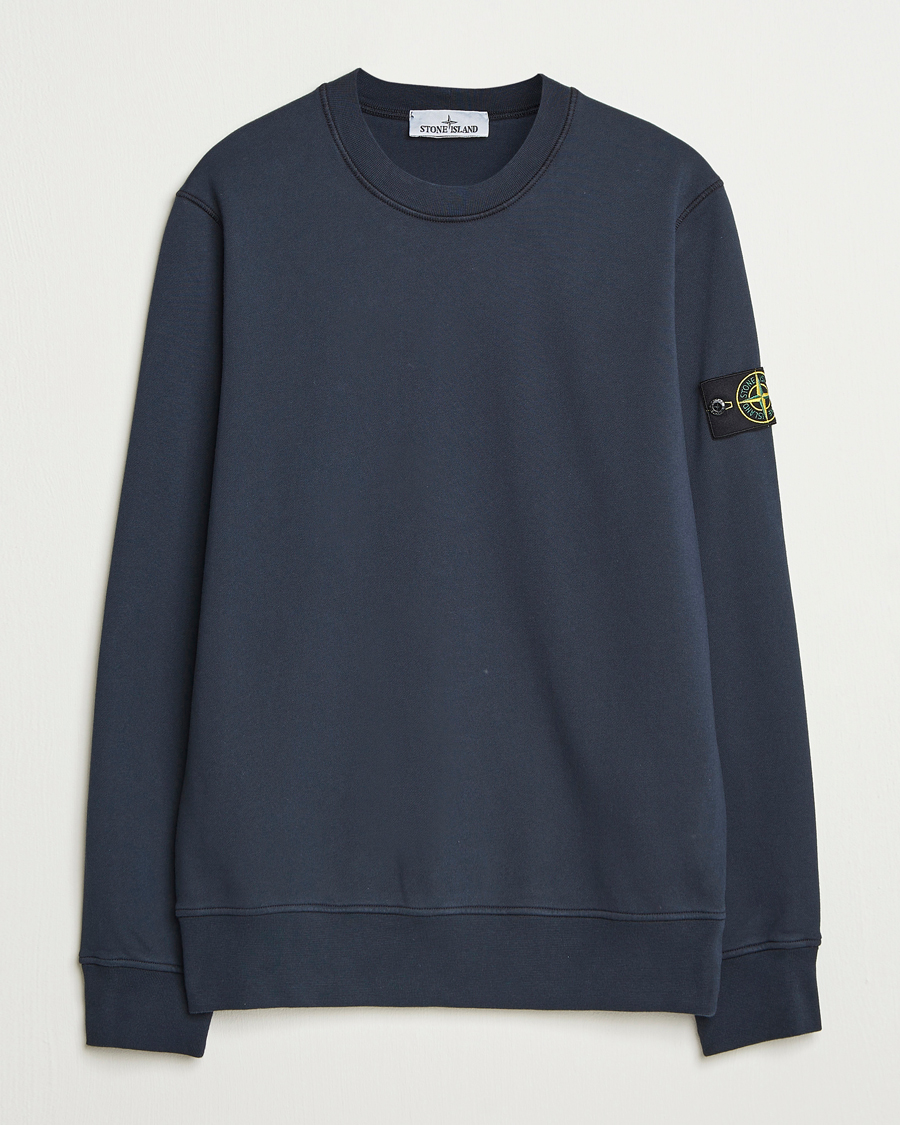 Herr | Tröjor | Stone Island | Garment Dyed Fleece Sweatshirt Navy