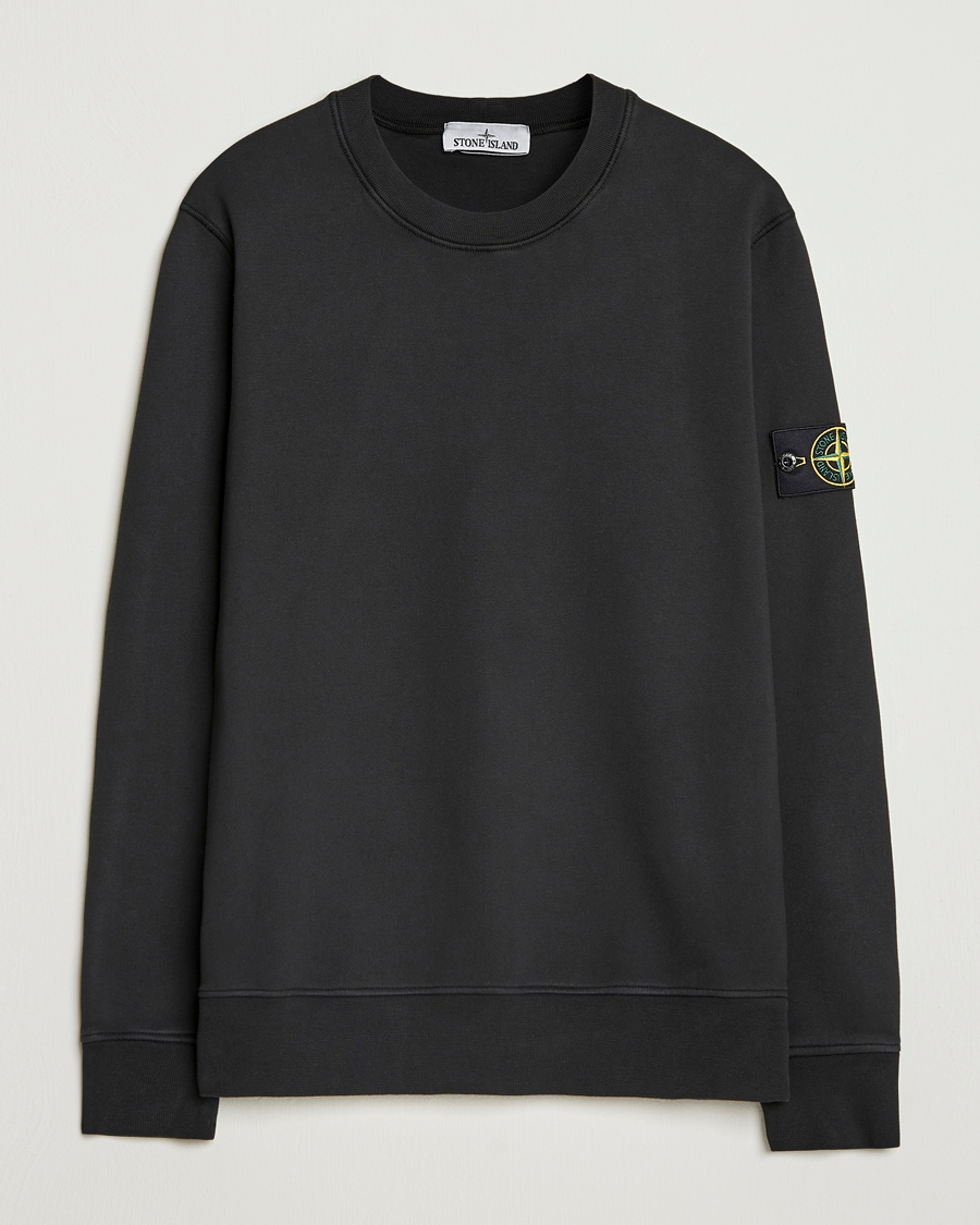 Herr | Tröjor | Stone Island | Garment Dyed Fleece Sweatshirt Black
