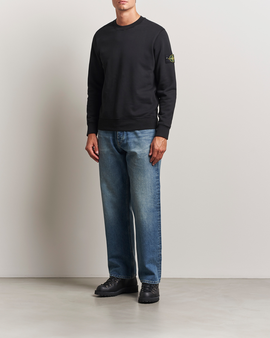 Herr | Tröjor | Stone Island | Garment Dyed Fleece Sweatshirt Black