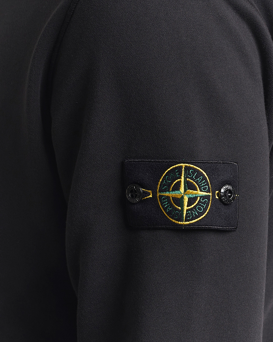 Herr | Tröjor | Stone Island | Garment Dyed Fleece Sweatshirt Black