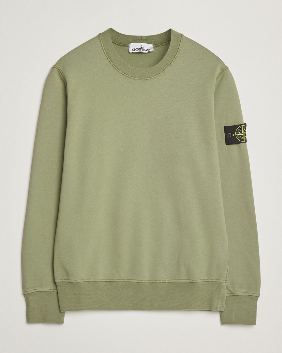 Herr | Tröjor | Stone Island | Garment Dyed Fleece Sweatshirt Sage