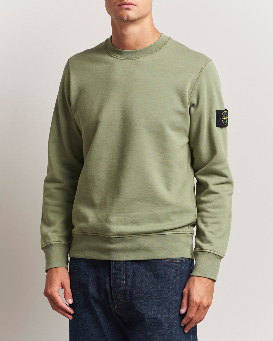 Herr | Tröjor | Stone Island | Garment Dyed Fleece Sweatshirt Sage