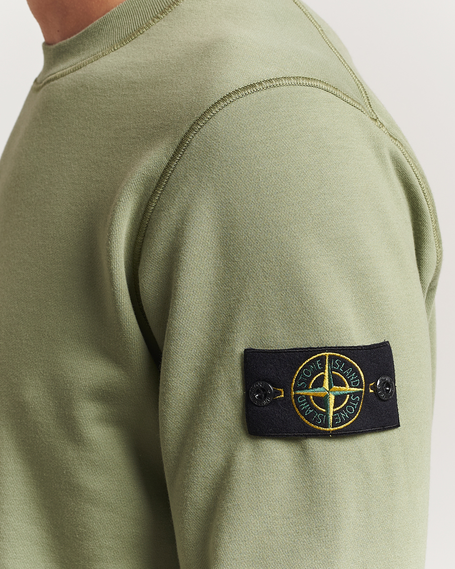 Herr | Tröjor | Stone Island | Garment Dyed Fleece Sweatshirt Sage