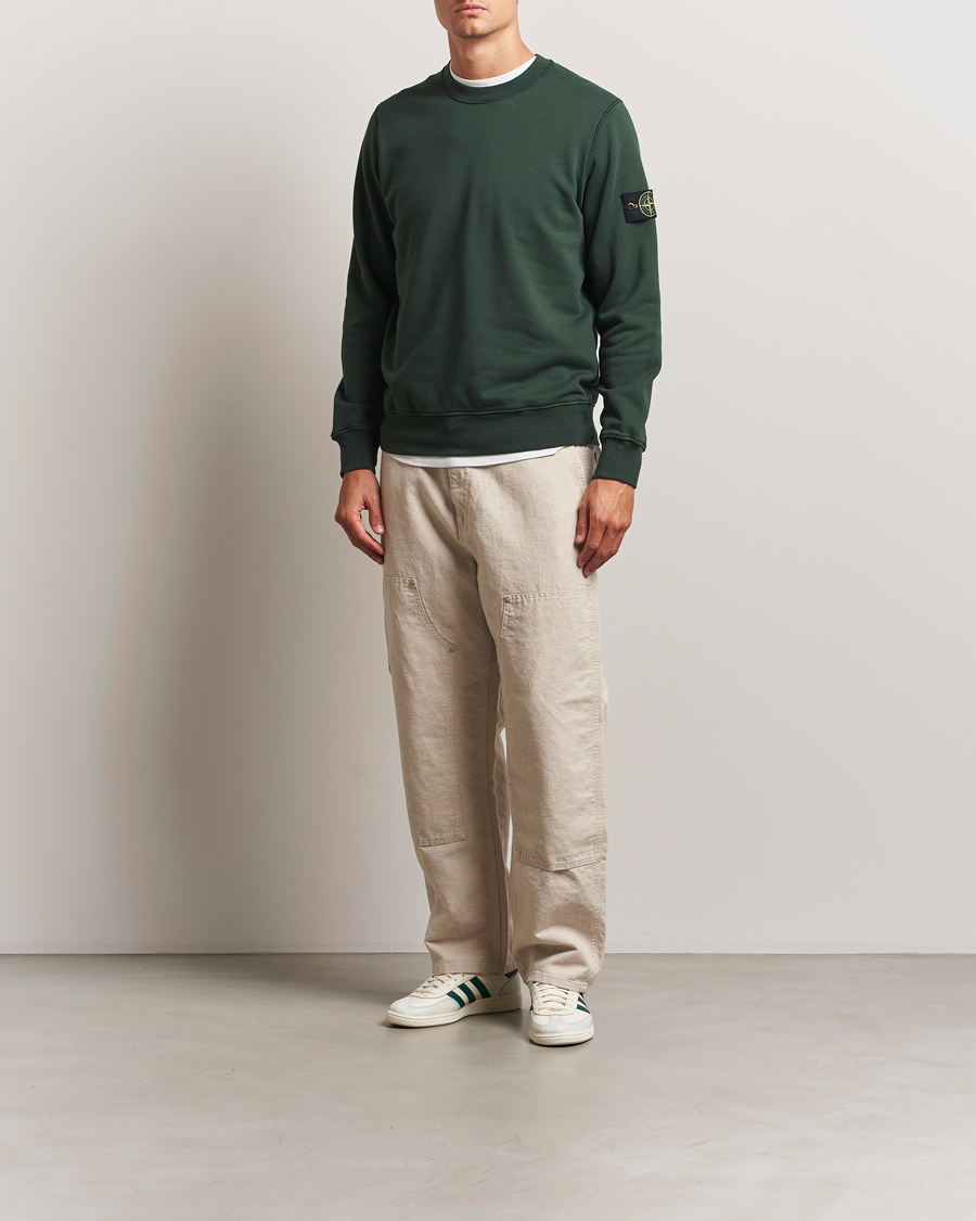 Herr | Tröjor | Stone Island | Garment Dyed Fleece Sweatshirt Juniper
