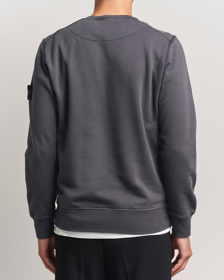Herr | Tröjor | Stone Island | Garment Dyed Fleece Sweatshirt Lead Grey