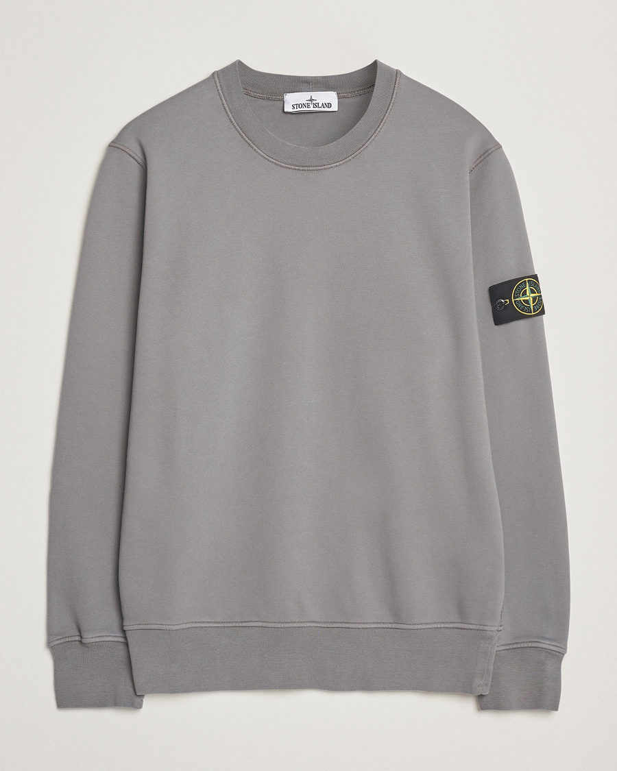 Herr | Tröjor | Stone Island | Garment Dyed Fleece Sweatshirt Cement