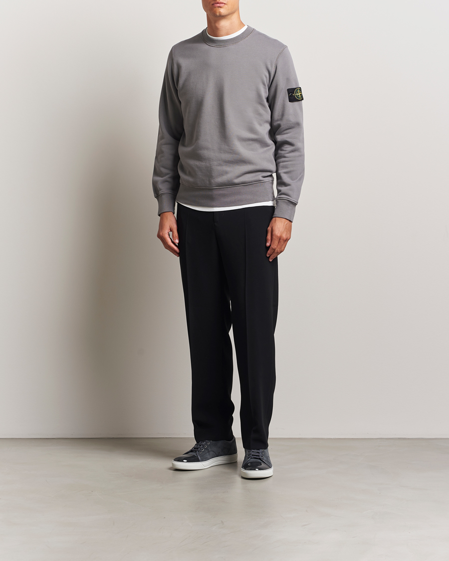 Herr | Tröjor | Stone Island | Garment Dyed Fleece Sweatshirt Cement