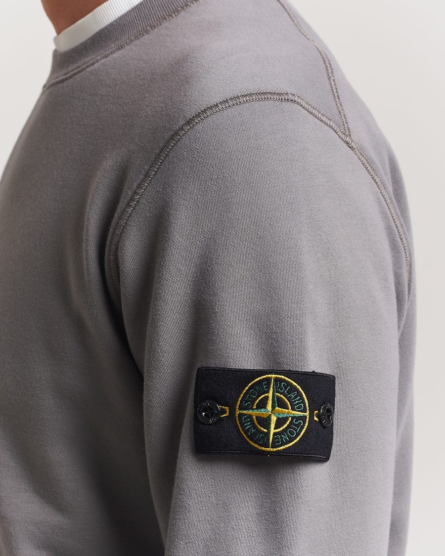 Herr | Tröjor | Stone Island | Garment Dyed Fleece Sweatshirt Cement