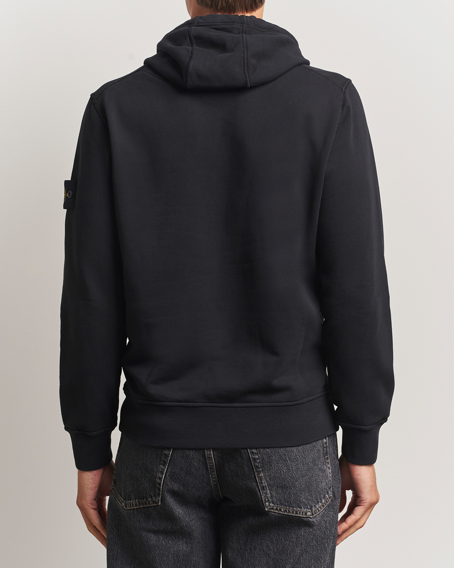 Herr | Tröjor | Stone Island | Garment Dyed Fleece Hood Black