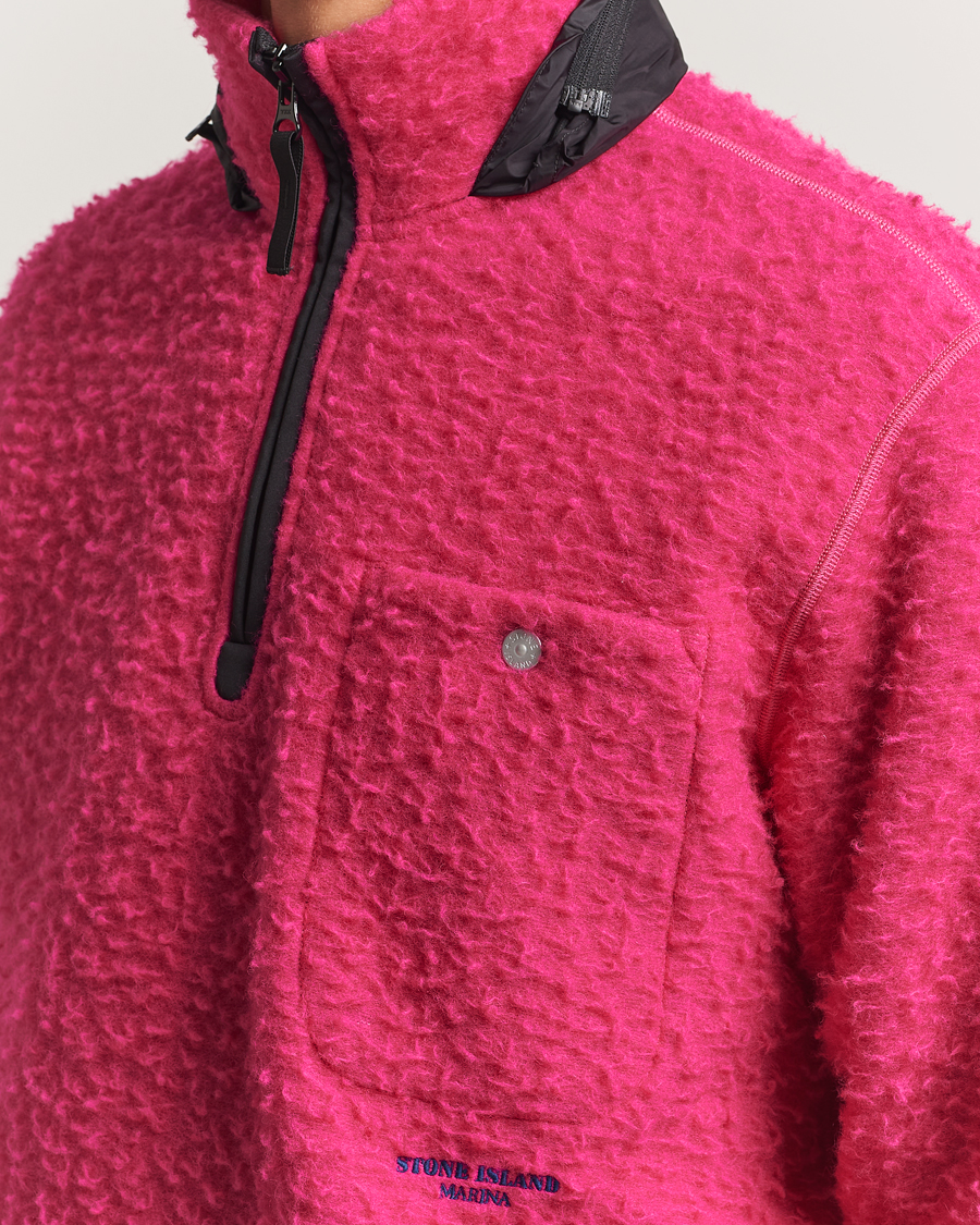 Herr | Tröjor | Stone Island | Marina Ratteen Wool Half-Zip Fuxia
