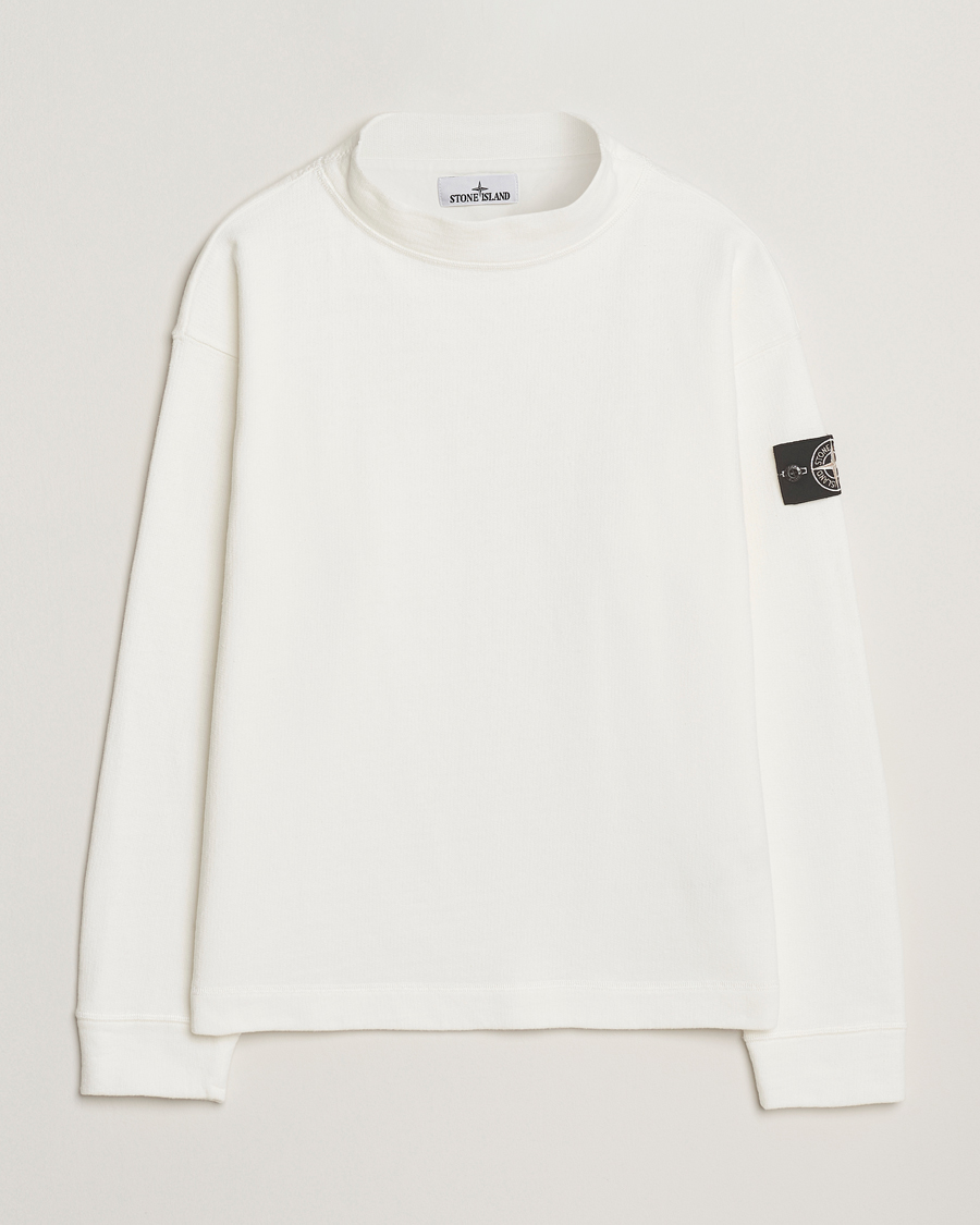 Herr | Tröjor | Stone Island | RAW Knitted Cotton Crew Neck Natural