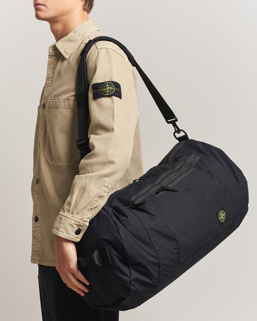 Herr | Väskor | Stone Island | Aluminum Tela Cotton Ripstop Weekendbag Black