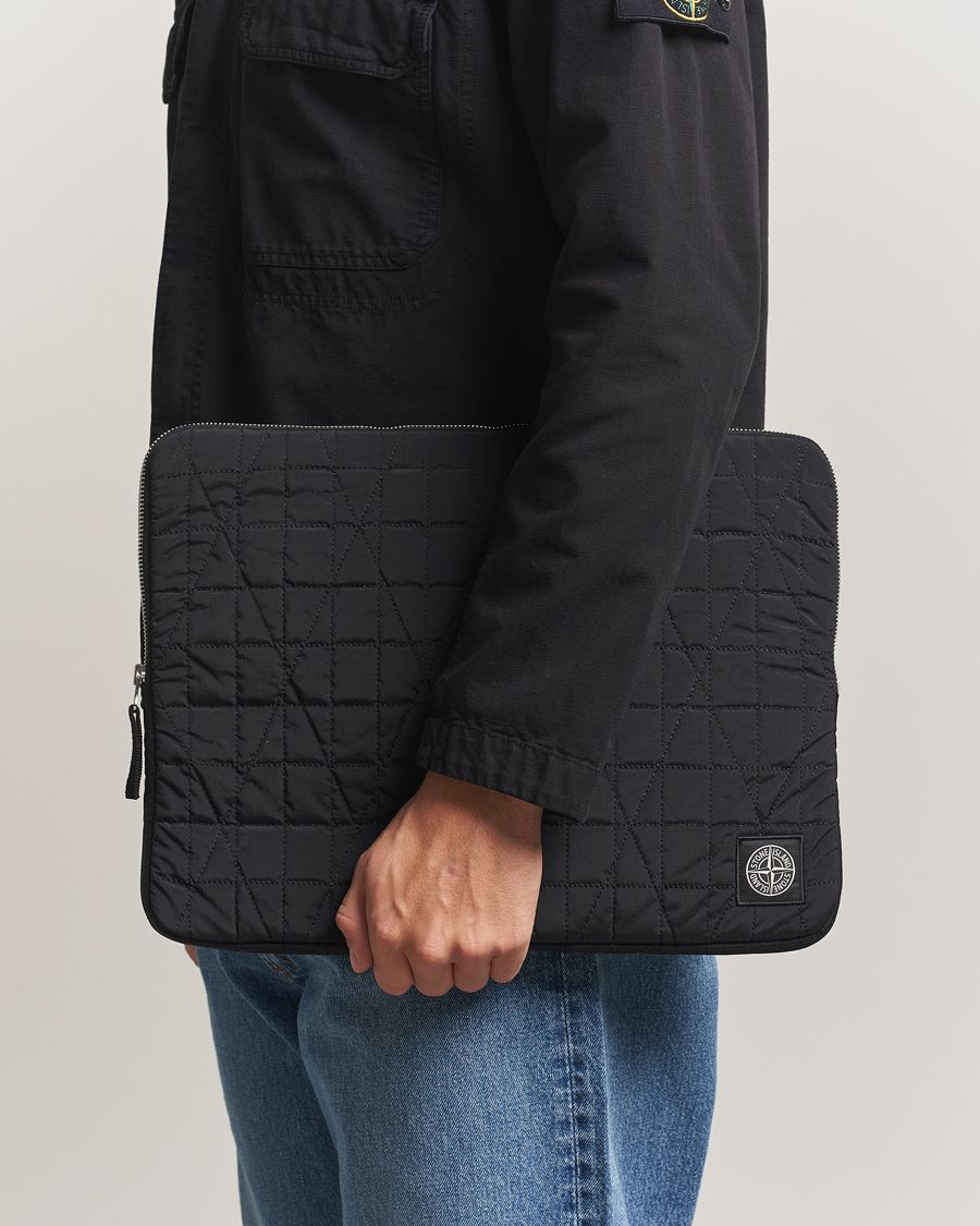 Herr | Väskor | Stone Island | Quilted Nylon Metal Laptop Case Black